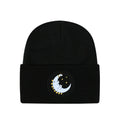 Black - Front - Grindstore Lunar-Saur Moon Beanie