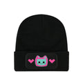 Black - Front - Cosmic Boop Kitty Pixel Beanie