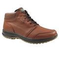 Tan - Front - Grisport Mens Lomond Leather Walking Shoes