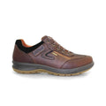 Brown - Back - Grisport Mens Arran Leather Walking Shoes