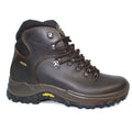 Brown - Back - Grisport Mens Everest Nubuck Walking Boots