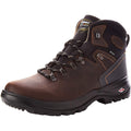 Brown - Front - Grisport Childrens-Kids Pennine Waxy Leather Walking Boots