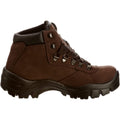 Brown - Back - Grisport Childrens-Kids Glencoe Leather Walking Boots