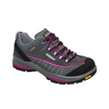 Grey-Pink - Front - Grisport Womens-Ladies Nova Suede Walking Shoes