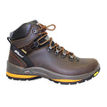 Brown-Black - Back - Grisport Mens Saracen Waxy Leather Walking Boots