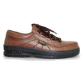 Brown - Back - Grisport Mens Modena Leather Walking Shoes