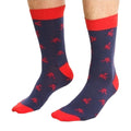 Blue - Side - Laurence Llewelyn-Bowen Mens Repeat Print Socks (Pack of 3)