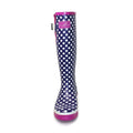 Purple-Dark Pink-White - Front - Lunar Womens-Ladies Polka Dot Wellington Boots