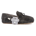 Black - Back - Lazy Dogz Childrens-Kids Lumber Moccasin Slippers