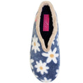 Blue - Pack Shot - Lunar Womens-Ladies Daisy Slippers