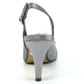 Dark Grey - Side - Lunar Womens-Ladies Sabrina Corsage Court Shoes