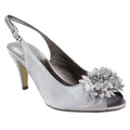 Dark Grey - Front - Lunar Womens-Ladies Sabrina Corsage Court Shoes