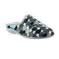 Grey - Front - Lunar Womens-Ladies Crackle Slippers