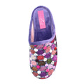 Purple - Lifestyle - Lunar Womens-Ladies Crackle Slippers