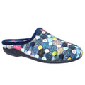 Navy - Front - Lunar Womens-Ladies Crackle Slippers