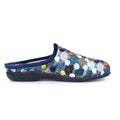 Navy - Back - Lunar Womens-Ladies Crackle Slippers