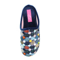 Navy - Lifestyle - Lunar Womens-Ladies Crackle Slippers