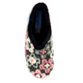 Black-Red-White - Back - Lunar Womens-Ladies Hippy Flower Slippers