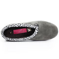 Grey - Lifestyle - Lunar Womens-Ladies Paloma Leopard Print Slippers