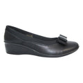 Black - Back - Lunar Womens-Ladies Deacon Leather Pumps