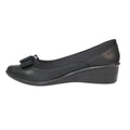 Black - Side - Lunar Womens-Ladies Deacon Leather Pumps