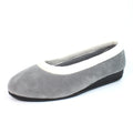 Grey - Side - Lunar Womens-Ladies Mabel Slippers