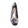 Grey - Pack Shot - Lunar Womens-Ladies Ripley Satin Court Shoes