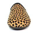 Brown-Black - Close up - Lunar Womens-Ladies Ghana Cheetah Slippers