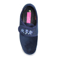 Navy-White - Pack Shot - Lunar Womens-Ladies Paula II Slippers