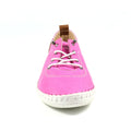 Fuchsia-White - Pack Shot - Lunar Womens-Ladies St Ives Leather Plimsolls