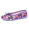 Purple - Close up - Lunar Womens-Ladies Magic Spotted Slippers