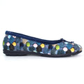 Navy - Back - Lunar Womens-Ladies Magic Spotted Slippers