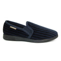 Navy - Back - Goodyear Mens Don Striped Slippers