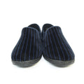 Navy - Close up - Goodyear Mens Don Striped Slippers