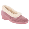 Pink - Front - Lunar Womens-Ladies Glynis Slippers