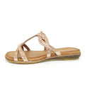 Rose Gold - Side - Lunar Womens-Ladies Gabriela Sandals