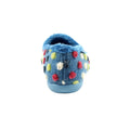 Mid Blue - Back - Lunar Womens-Ladies Helix Polka Dot Slippers