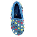 Mid Blue - Lifestyle - Lunar Womens-Ladies Helix Polka Dot Slippers