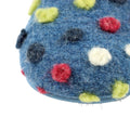 Mid Blue - Close up - Lunar Womens-Ladies Helix Polka Dot Slippers