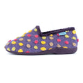 Purple - Side - Lunar Womens-Ladies Helix Polka Dot Slippers