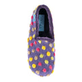 Purple - Lifestyle - Lunar Womens-Ladies Helix Polka Dot Slippers