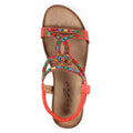 Orange - Lifestyle - Lunar Womens-Ladies Mariella Beaded Sandals