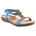 Blue - Front - Lunar Womens-Ladies Mariella Beaded Sandals