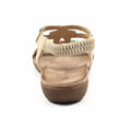 Beige - Side - Lunar Womens-Ladies Mariella Beaded Sandals