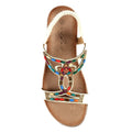 White - Lifestyle - Lunar Womens-Ladies Mariella Beaded Sandals