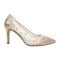 Rose Gold - Back - Lunar Womens-Ladies Argo Mesh Court Shoes