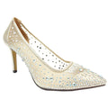 Gold - Front - Lunar Womens-Ladies Argo Mesh Court Shoes