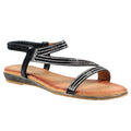 Black-Brown - Front - Lunar Womens-Ladies Blaise II Sandals