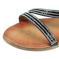 Black-Brown - Close up - Lunar Womens-Ladies Blaise II Sandals