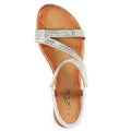 Silver-Brown - Lifestyle - Lunar Womens-Ladies Blaise II Sandals